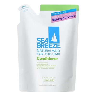 SHISEIDO Кондиционер мужской для жирных волос SEA BREEZE с ментолом сменная упаковка 400мл
