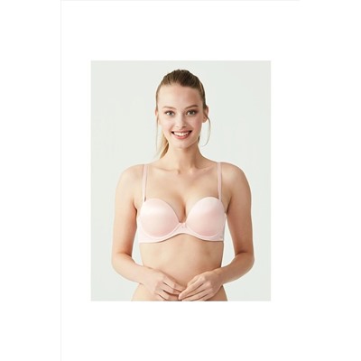 U.S. Polo Assn. U.s. Polo Assn 66149 2 Beden Büyüten Full Push-up Straplez Sütyen 04429