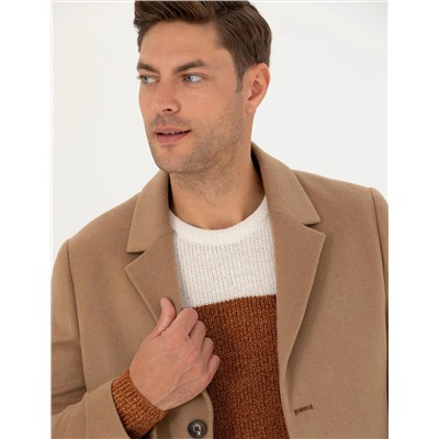 Camel Ex. Slim Fit Kaşe Kaban