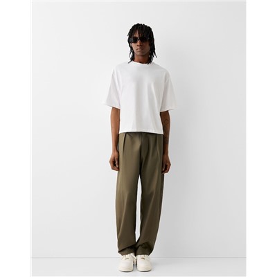 Tailored lyocell blend balloon trousers