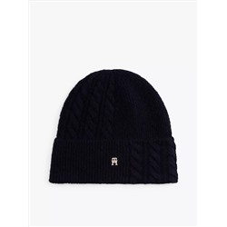 Mixed Knit Wool-Blend Beanie