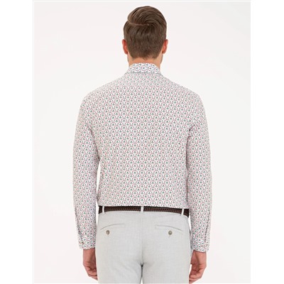 Yeşil Slim Fit Uzun Kollu Gömlek