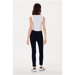 Kadın Lacivert Toothpick Fit Kanvas Pantolon
