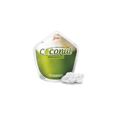 Ломтики сушеной мякоти тайского кокоса от Jfruit 65 гр / Jfruit Dehydrated Coconut 65g