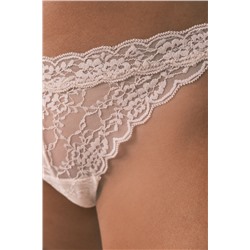 Tanga tira encaje rosa