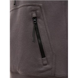 Стильное трикотажное худи BROMUS из хлопковой ткани с логотипом