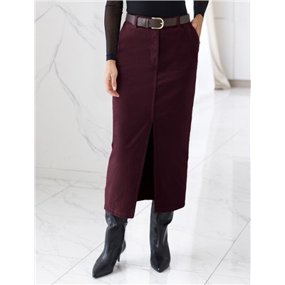 Юбка из эластичного микро-вельвета