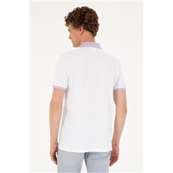 Erkek Regular Fit Polo Yaka Lila Tişört