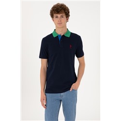 Erkek Regular Fit Polo Yaka Lacivert Tişört
