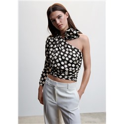 Blusa lunares aplique flor