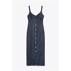 Z1975 STRAPPY DENIM MIDI DRESS