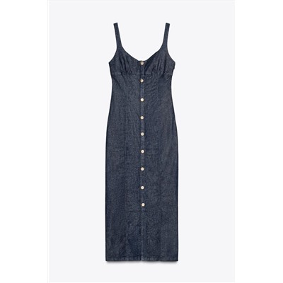 Z1975 STRAPPY DENIM MIDI DRESS