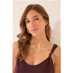 Camiseta tirantes viscosa granate