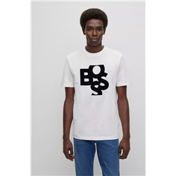 SHAKEN-LOGO-PRINT T-SHIRT IN MERCERIZED COTTON