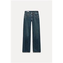 TRF RELAXED OVERSIZE RHINESTONE MID-WAIST JEANS