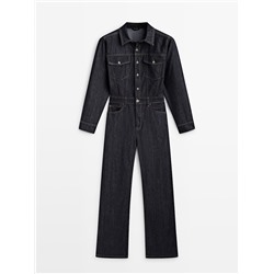 Mono denim recto rinse wash pespuntes
