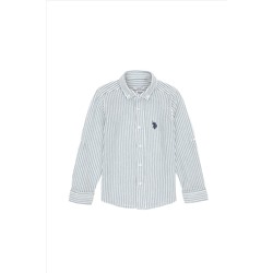 Erkek Çocuk Mavi Uzun Kollu Gömlek