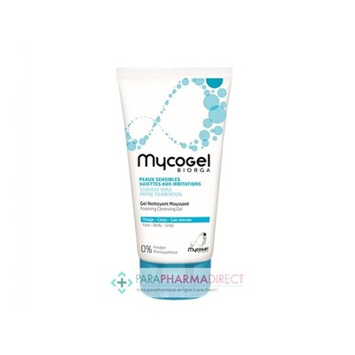 Biorga Mycogel Gel Nettoyant Moussant Peaux Sensibles 150ml