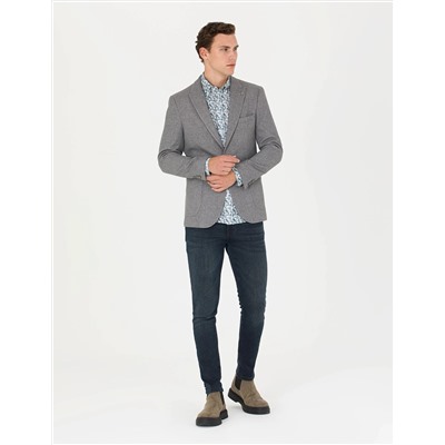 Gri Ekstra Slim Fit Blazer Ceket