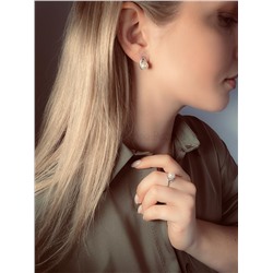 Серьги из серебра с культ. жемчугом родированные 925 пробы см117р1005
