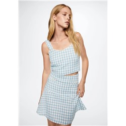 Falda tweed cuadros -  Mujer | MANGO OUTLET Melilla
