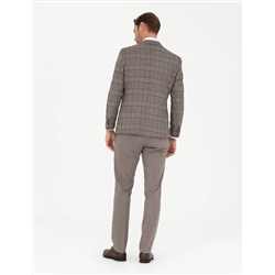Açık Kahverengi Slim Fit Takım Elbise