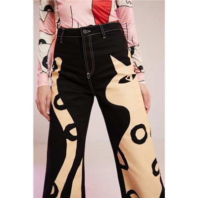 Pantalón culotte cropped