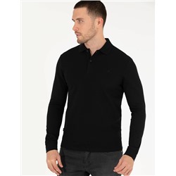 Siyah Slim Fit Basic Sweatshirt