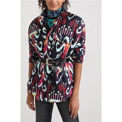 Sobrecamisa acolchada estampada