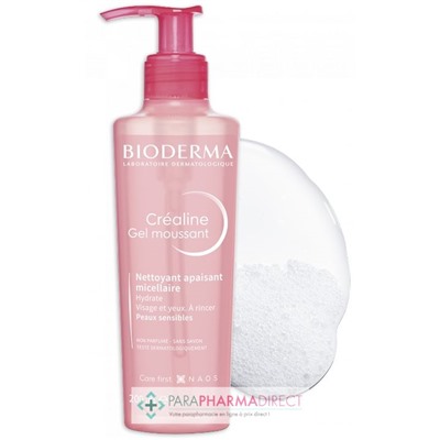 Bioderma Créaline Gel Moussant - Nettoyant Apaisant Micellaire 200 ml
