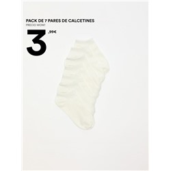 PACK OF 7 PAIRS OF BASIC ANKLE SOCKS
