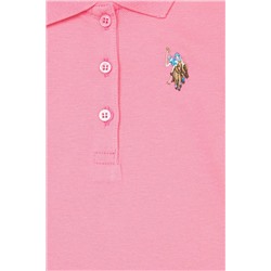 Çocuk Pembe Polo Yaka Basic Sweatshirt