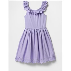Kids Eyelet Ruffle Dress