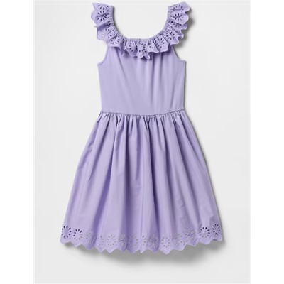Kids Eyelet Ruffle Dress