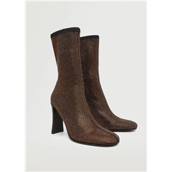 Botín tacón brillante -  Mujer | MANGO OUTLET Melilla