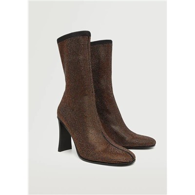Botín tacón brillante -  Mujer | MANGO OUTLET Melilla