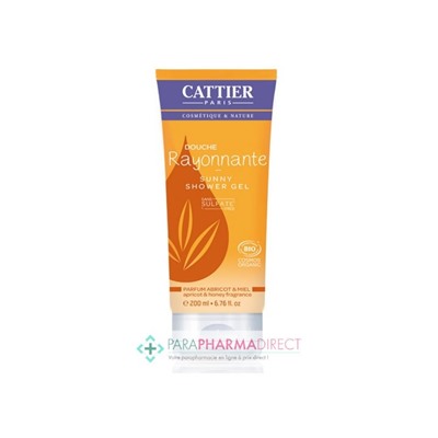 Cattier Douche Rayonnante Parfum Abricot & Miel BIO 200ml