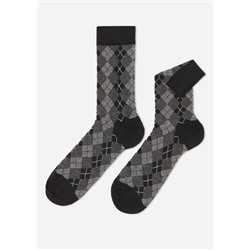 Kurze Herren-Baumwollsocken mit Muster