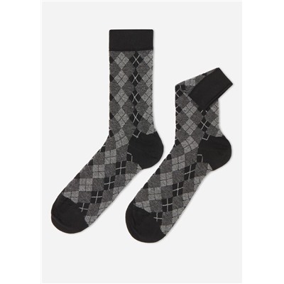 Kurze Herren-Baumwollsocken mit Muster