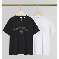 Мужская  хлопковая футболка с вышитыми буквами Burberr*y