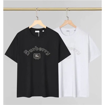 Мужская  хлопковая футболка с вышитыми буквами Burberr*y