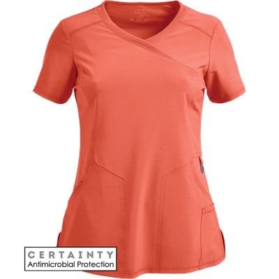Cherokee Infinity Scrubs Mock Wrap Antimicrobial Top