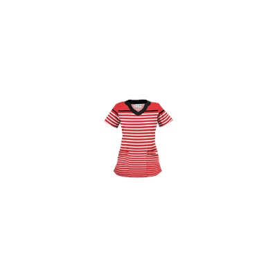 UA Sassy Stripes Poppy Print Scrub Top