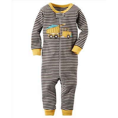1-Piece Snug Fit Footless Cotton PJs