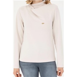 Kadın Taş Dik Yaka Sweatshirt
