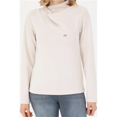 Kadın Taş Dik Yaka Sweatshirt