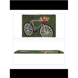 Kokos-Fußmatte "Fahrrad" in Bunt - (B)60 x (T)40 cm