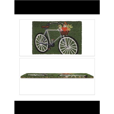 Kokos-Fußmatte "Fahrrad" in Bunt - (B)60 x (T)40 cm