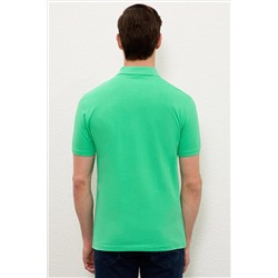 Erkek Elma Yeşili Basic Polo Yaka Tişört
