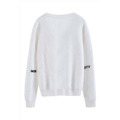 Jersey de lana y cachemir Blanco